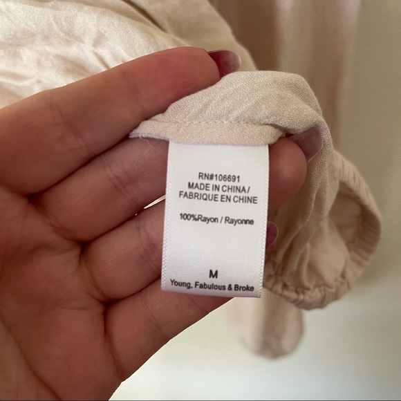 Young, Fabulous, & Broke | Peasant Blouse - Picture 5 of 7